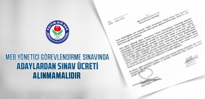 Eğitim-Bir-Sen'den Yöneticilik Sınav Ücretine İtiraz