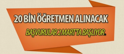 MEB 20 Bin Öğretmen Alacak, Başvurular 2 Mart'ta Başlıyor.