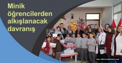 Minik öğrencilerden alkışlanacak davranış